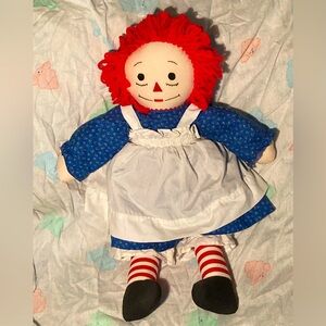Vintage 20” Raggedy Ann “I Love You” Doll